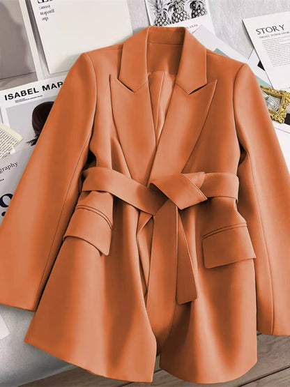 Women's stylish blazer with belt