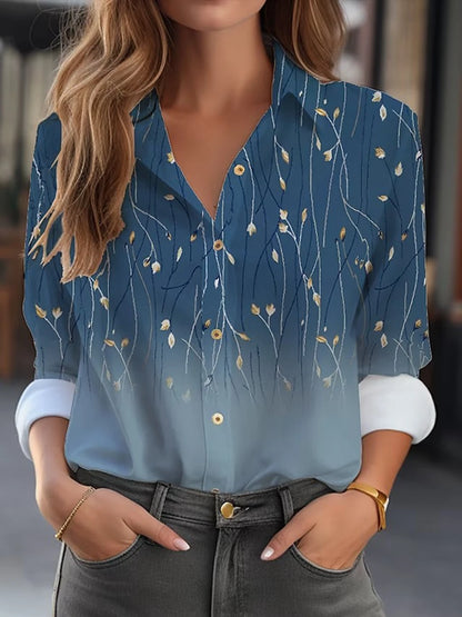 Women's lightweight 3D printed casual blouse