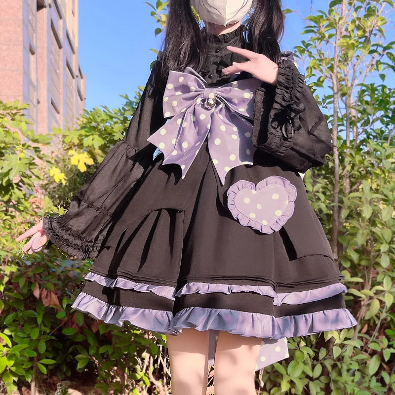 Gothic Lolita Style Blouses Women Vintage Elegant Ruffles Turtleneck Long Sleeve Tops Girls Kawaii Y2k Slim Shirts Black White