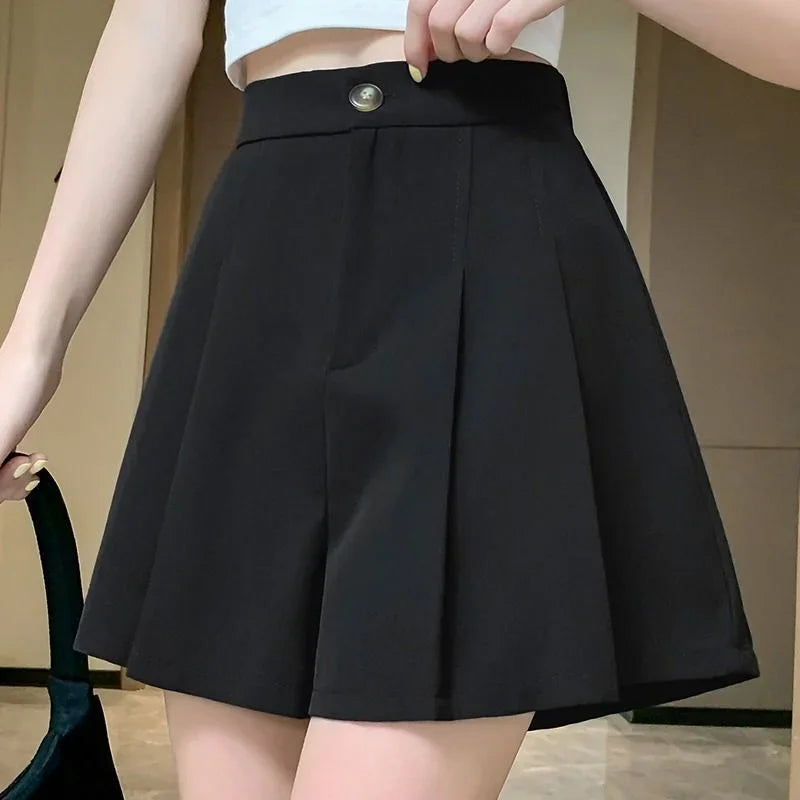 Short Pants for Woman To Wear Black Women's Shorts Loose Culotte Baggy Skirt Clothing Normal Elegant Casual Outfits XL Fashion